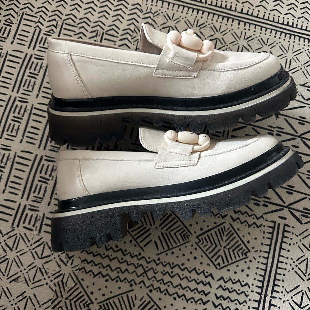 White loafers